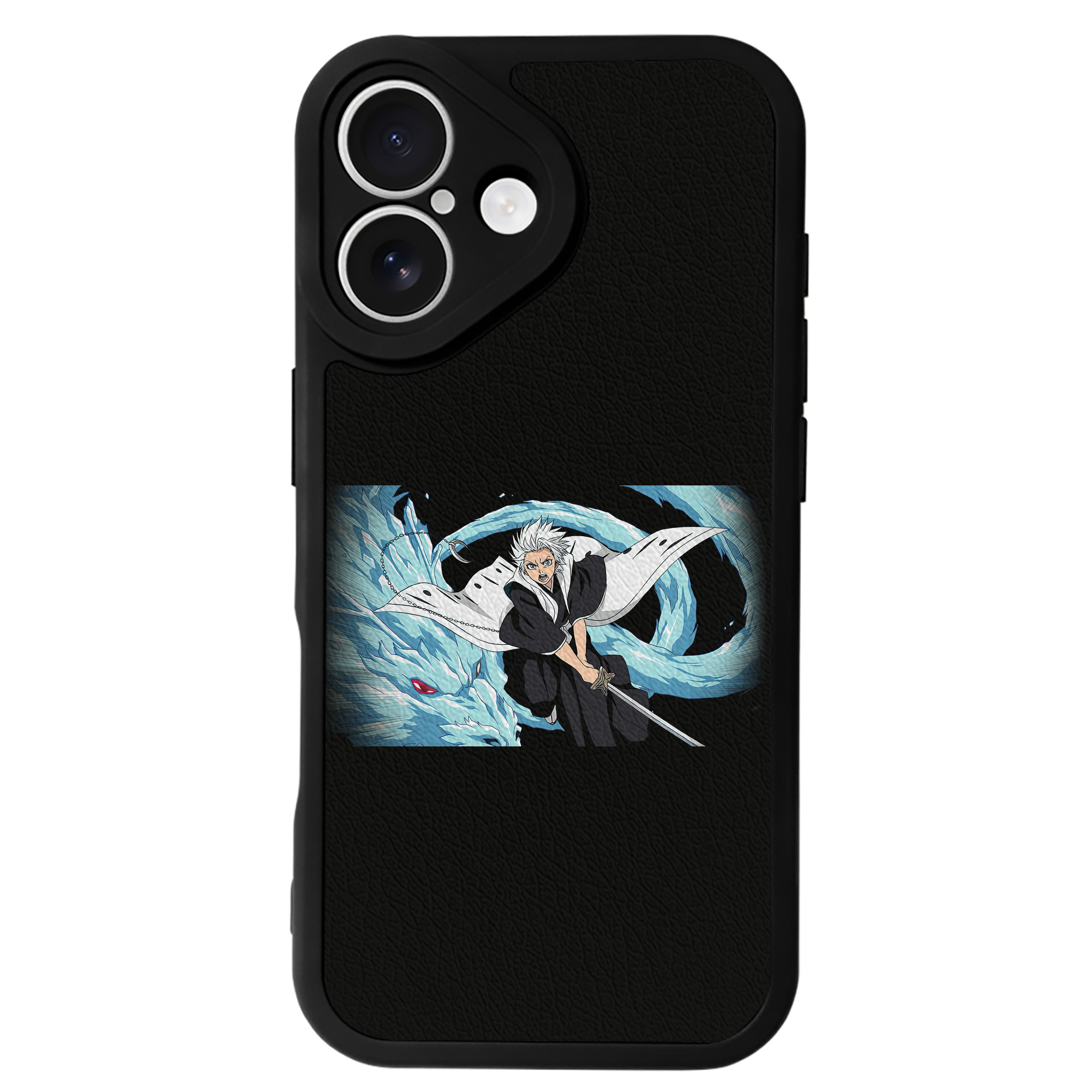 （画像用） ブリーチ 日番谷冬獅郎（ひつがや とうしろう） BLEACH Hitsugaya Toushirou 【iPhone 16シリーズ対応】シリコンスマホケース（レザー調） 材質：シリコン